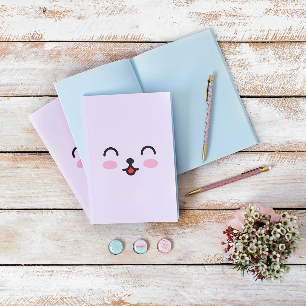 Cuaderno Emoji rosa