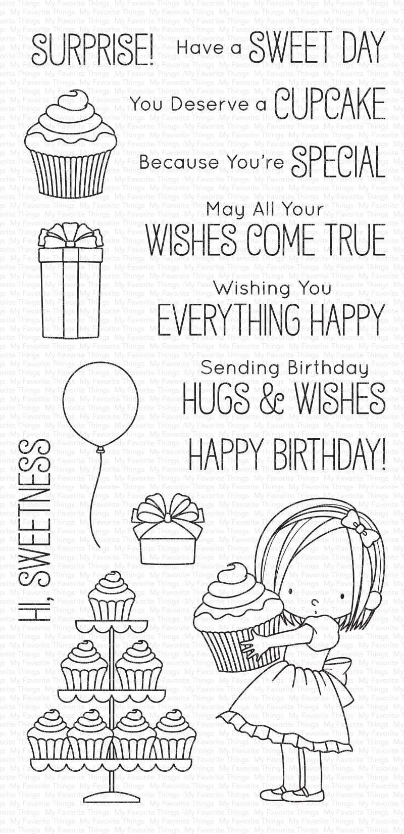 Set de sellos My Favorte Things - Sweet Birthday Wishes 
