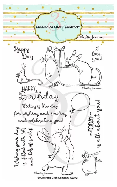 Set de sellos - Anita Jeram~Birthday Wishing