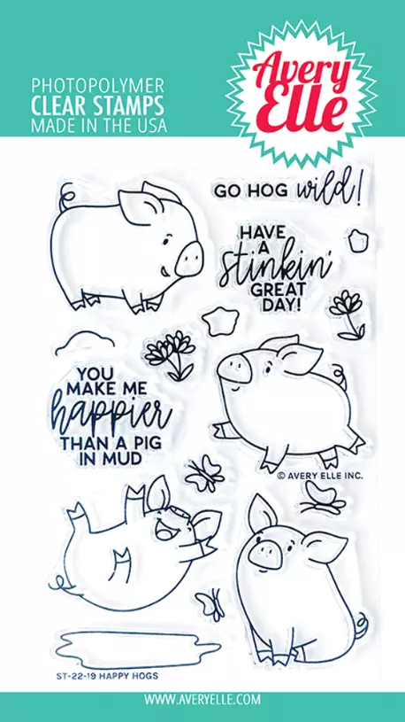 Sellos Avery Elle -  Happy Hogs 