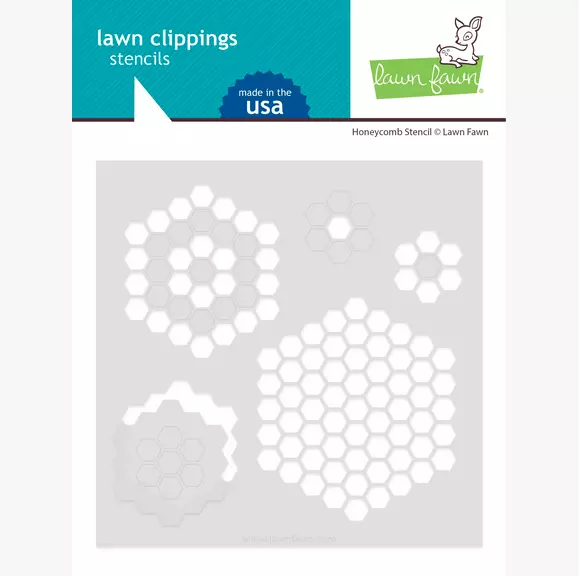 Stencil Lawn Fawn - honeycomb stencil