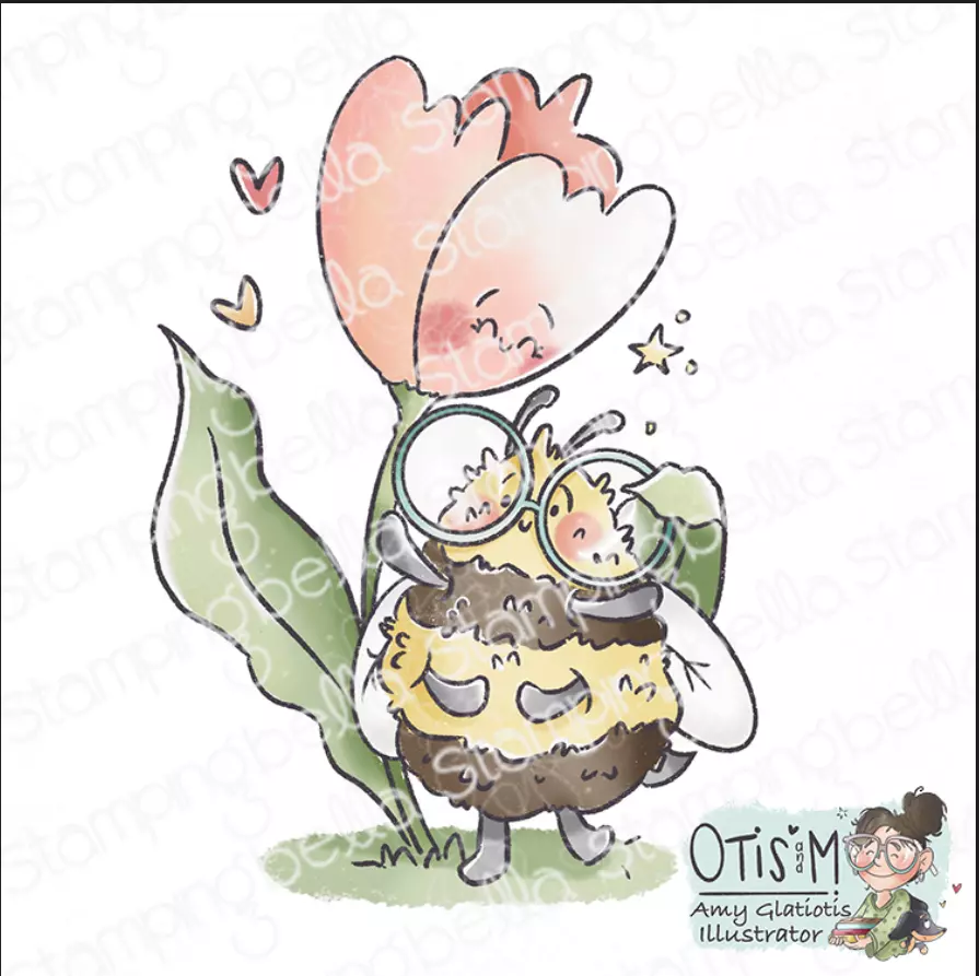 Stampingbella - Buzzy bee and a tulip
