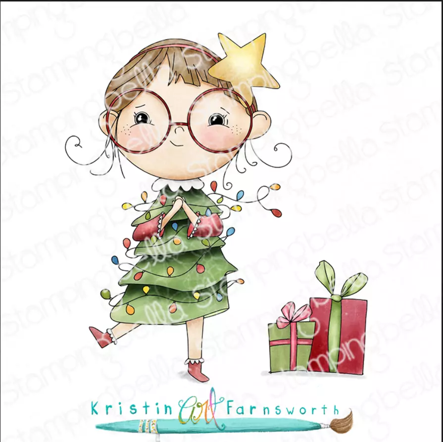 Stampingbella - Lunettes christmas girl (incluye 2 sellos)