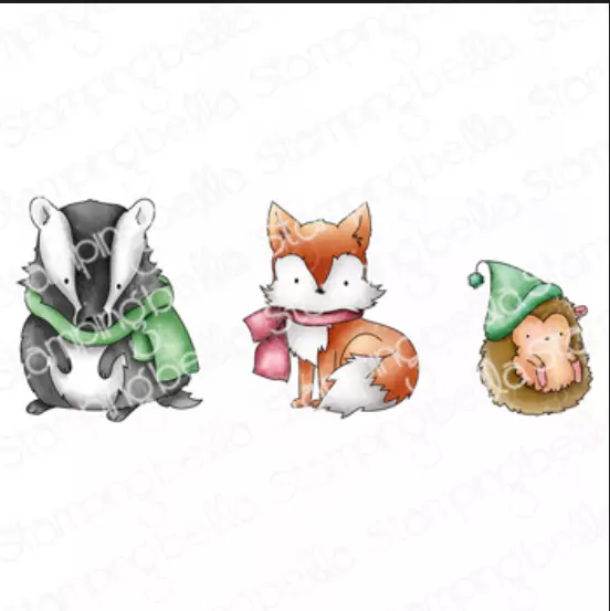 Stampingbella - Winter woodland animals  (incluye 3 sellos)