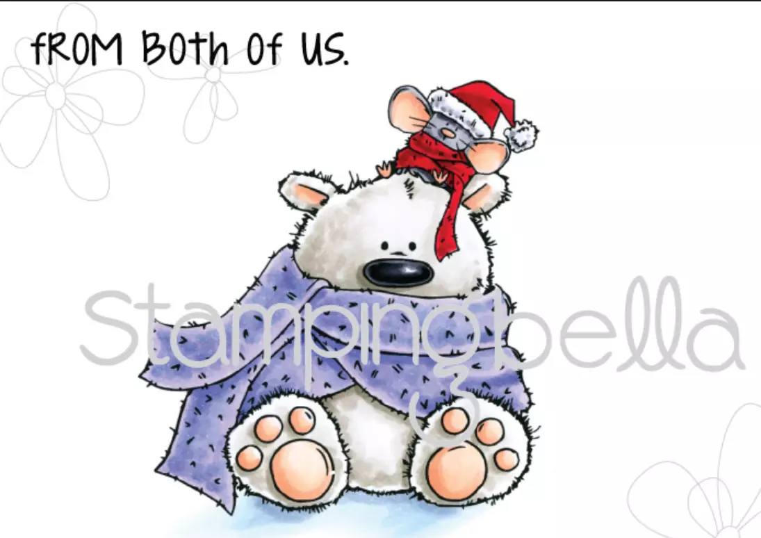 Stampingbella - Polar bear and mousie stuffies (incluye 2 sellos)