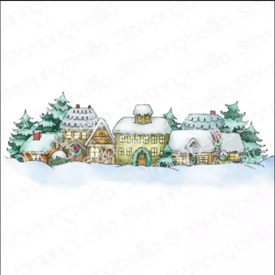Stampingbella - Christmas village backdrop