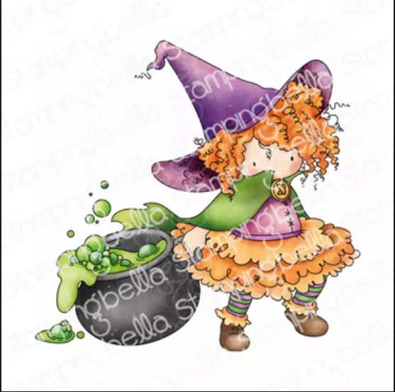 Stampingbella - Tiny townie wanda the witch & her cauldron