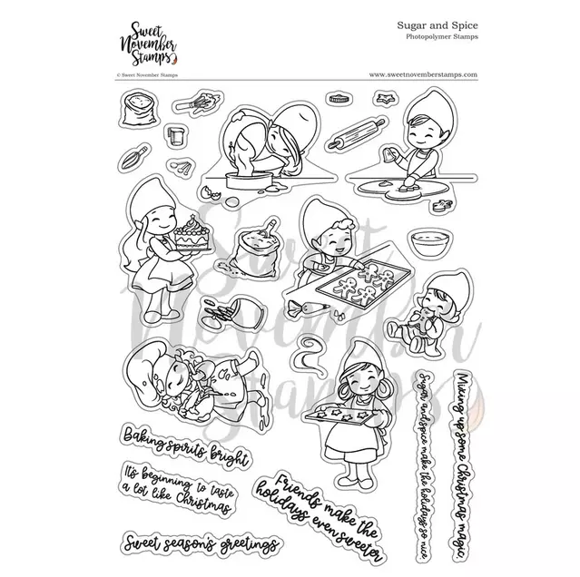 Clear stamp set - sugar and spice