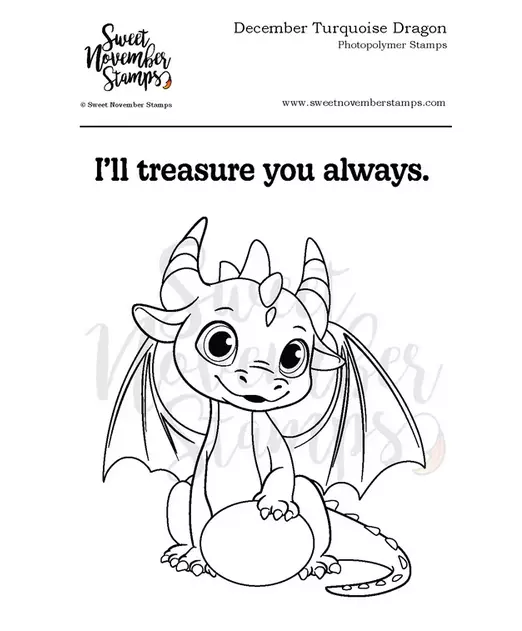 Set de sellos - december turquoise dragon