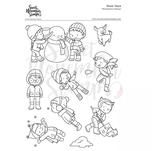 Set de sellos - snow days