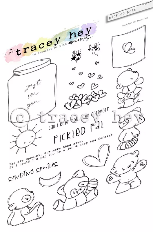 Set de sellos A5 Tracey Hey - Pickled Pals