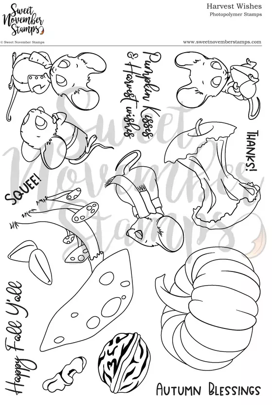 Set de sellos - harvest wishes