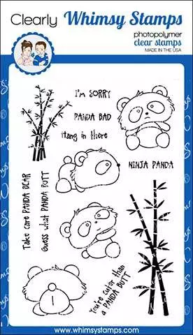 Sello Whimsy Stamps - Panda Butt 