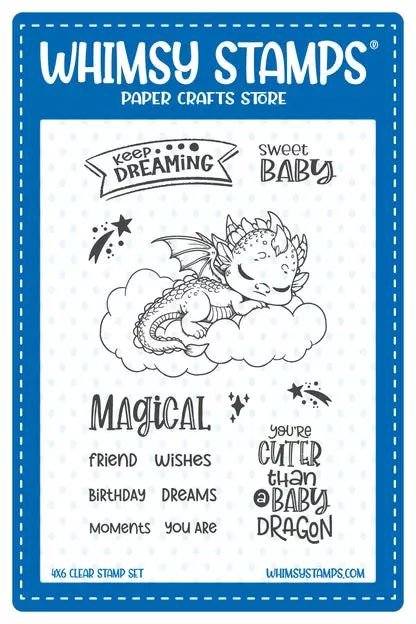 Sello Whimsy Stamps - NEW Dragon Baby