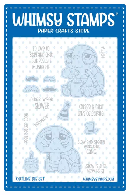 Troquel Whimsy Stamps - Older Wiser Slower Outline