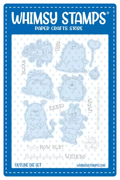 Troquel Whimsy Stamps - Monster Daze Outlines