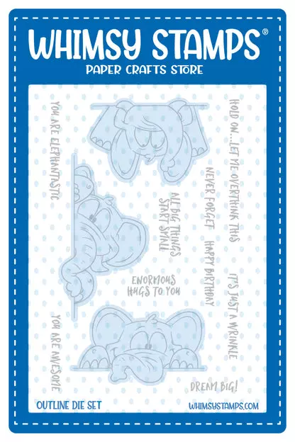 Troquel Whimsy Stamps - Elephantastic Outlines 