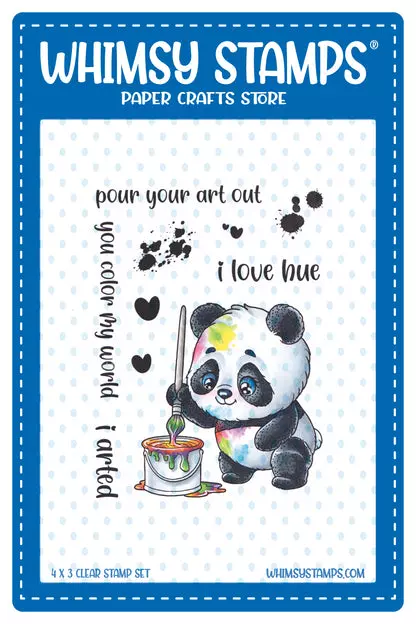 Sellos Whimsy Stamps - Panda Painter