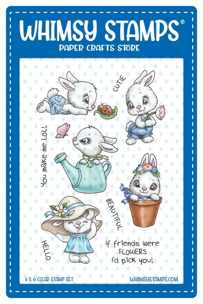 Sellos Whimsy Stamps - Bunnies in the Garden
