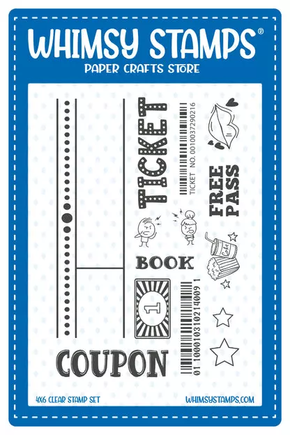 Sellos Whimsy Stamps - Ticket Coupons: Elements