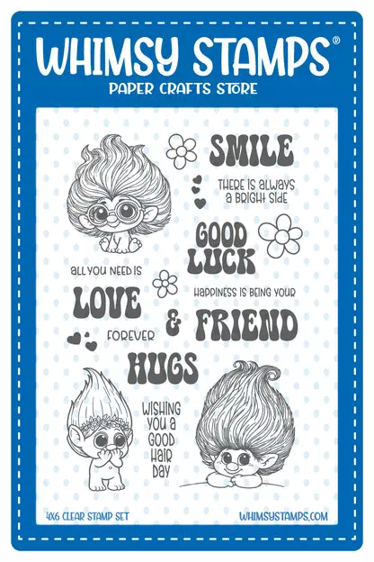 Sellos Whimsy Stamps - Troll Friends 