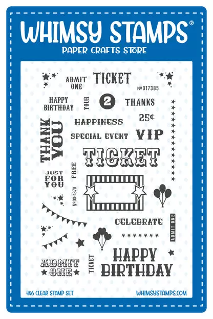 Sello Whismy Stamps - Ticket to Celebrate