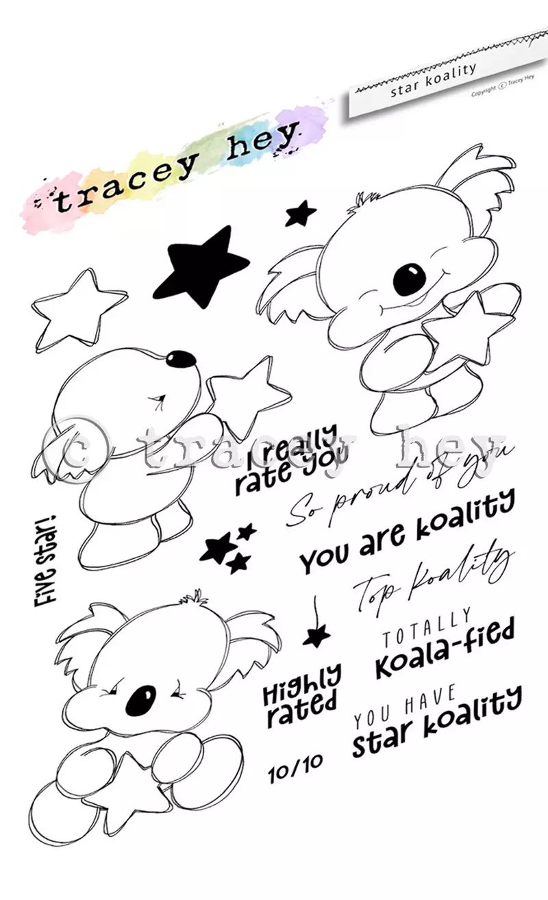 Set de sellos A6 Tracey hey - Star Koality