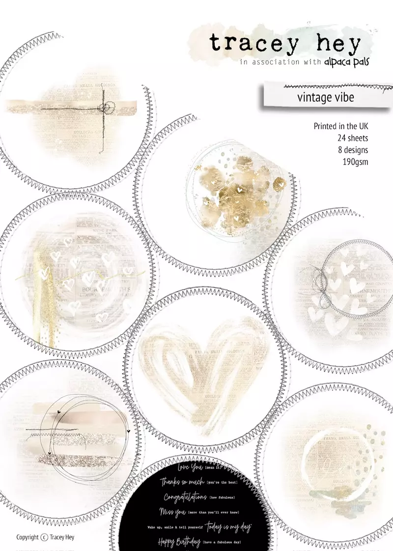Set de papeles A5 Tracey Hey - Vintage Vibe