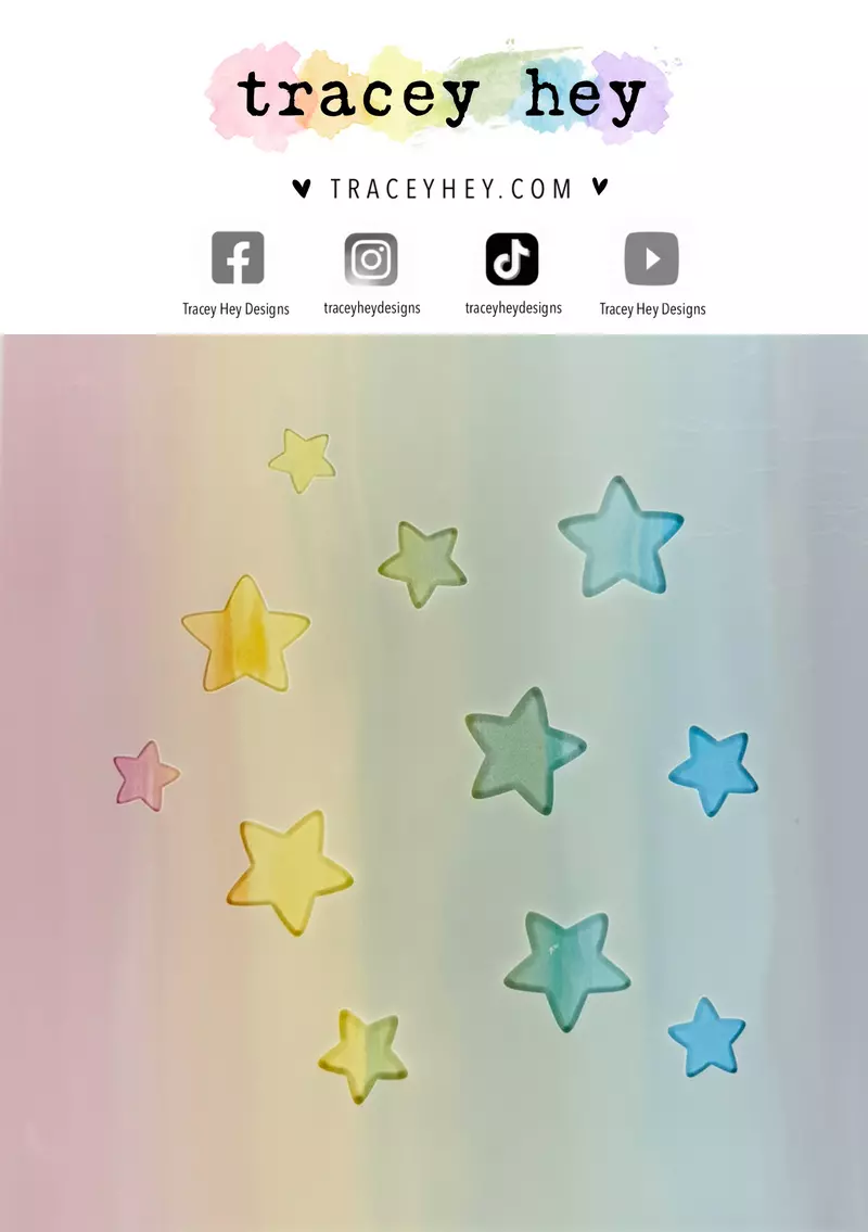 Plantilla stencil Tracey Hey - Stars