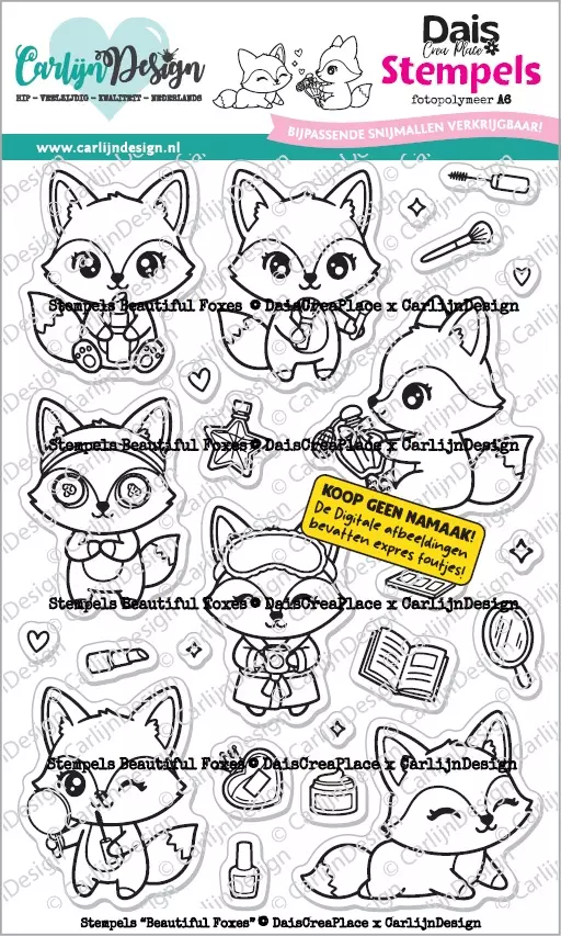 Set de sellos - Beautiful foxes