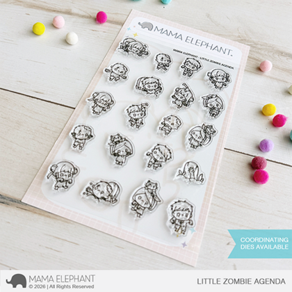 Sellos Mama Elephant -Little Zombie Agenda