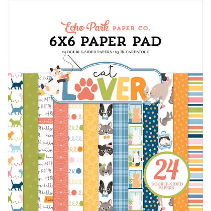 Echo Park Cat Lover bloc de papeles 6x6 Inch 