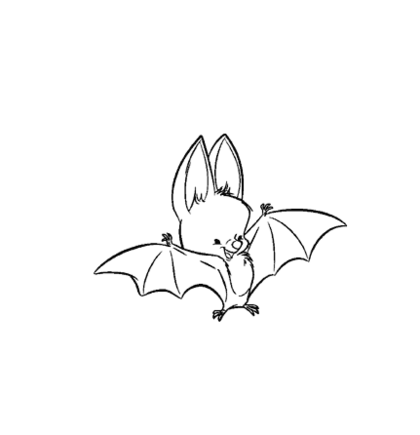 Sello de goma Impronte d'Autore - Pipistrello 