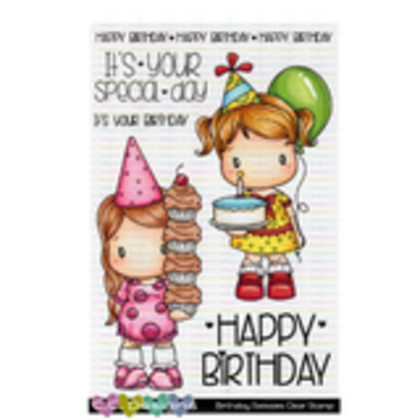 Set de sellos C C. Design -  Birthday Swissies 