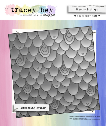 Carpeta de Embosing Tracey hey - Sketchy scallops