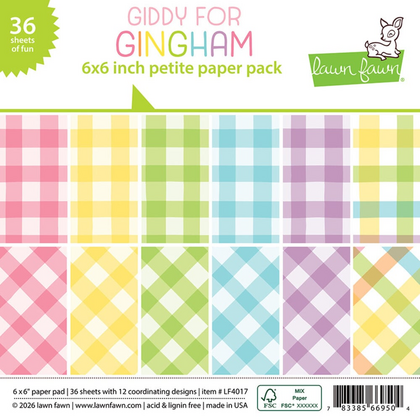 Set de papeles Lawn Fawn - Giddy For Gingham