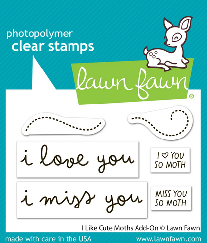 Sellos Lawn Fawn - I like cute moths add-on