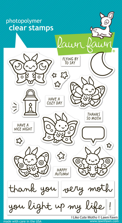 Sellos Lawn Fawn - I Like Cute Moths