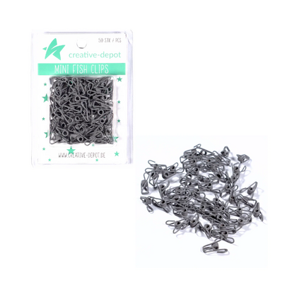 Mini Pinza de Pez - Gris Oscuro - Mate - 50 unidades