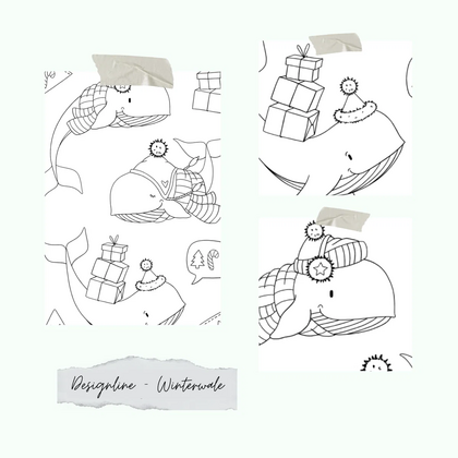 Set de sellos - Designline - Ballenas invernales