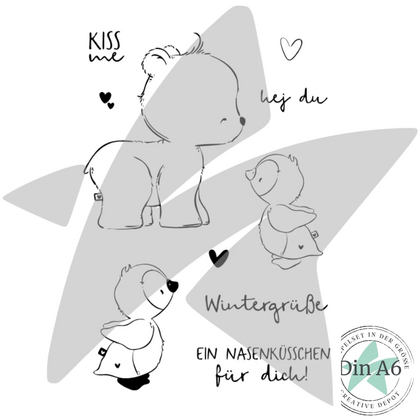 Set de sellos - Besos en la nariz