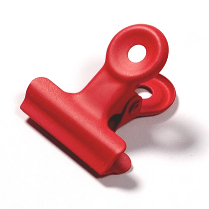 Clip de papel - Rojo navideño - Mate - 2,5 x 2,2 cm