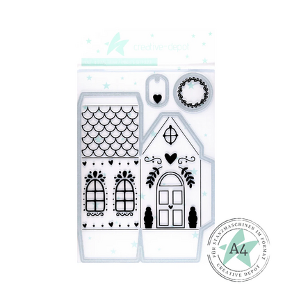 Carpeta de corte y embossing - Skandi Casa de jengibre Box - 14,7 x 20,8 cm