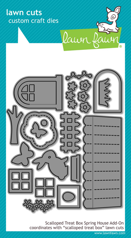 Troquel - Scalloped treat box spring house add-on