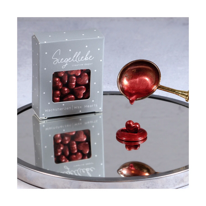 Corazones de cera - Rojo oscuro