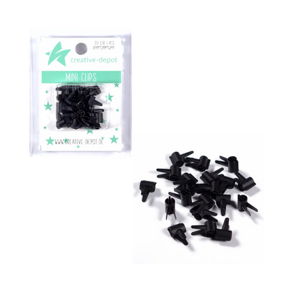 Mini Clip - Negro - Mate - 20 unidades