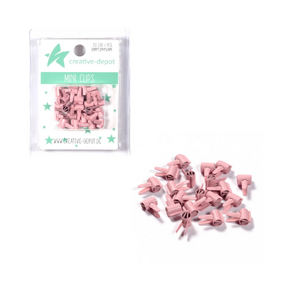 Mini Clip - Chicle Rosa - Mate - 20 unidades