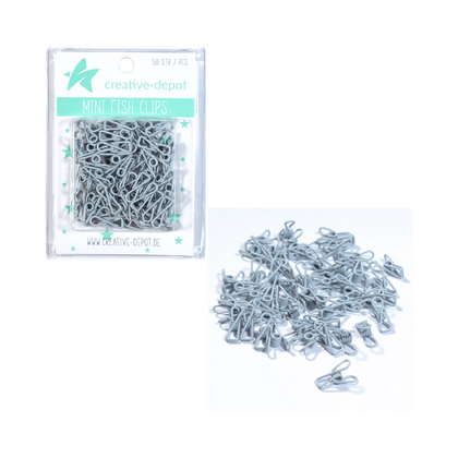 Mini Clip de Pez - Gris claro - Mate - 50 unidades