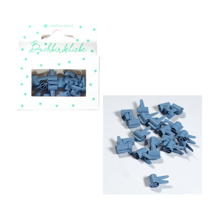 Mini Clip - Vintage Azul - Mate - 20 unidades