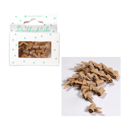 Mini Clip - Caramelo - Mate - 20 unidades